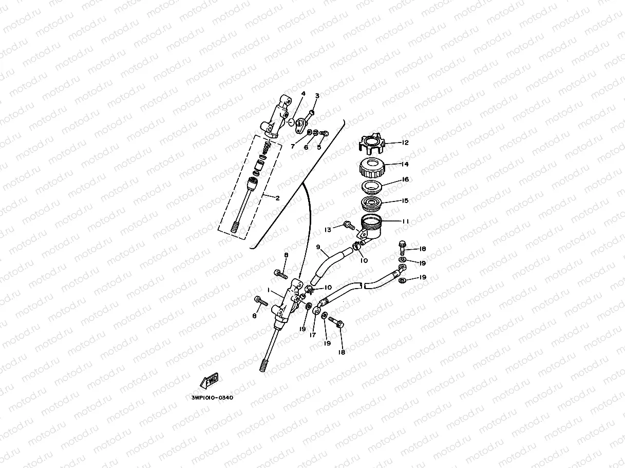 Rear mastic cylinder