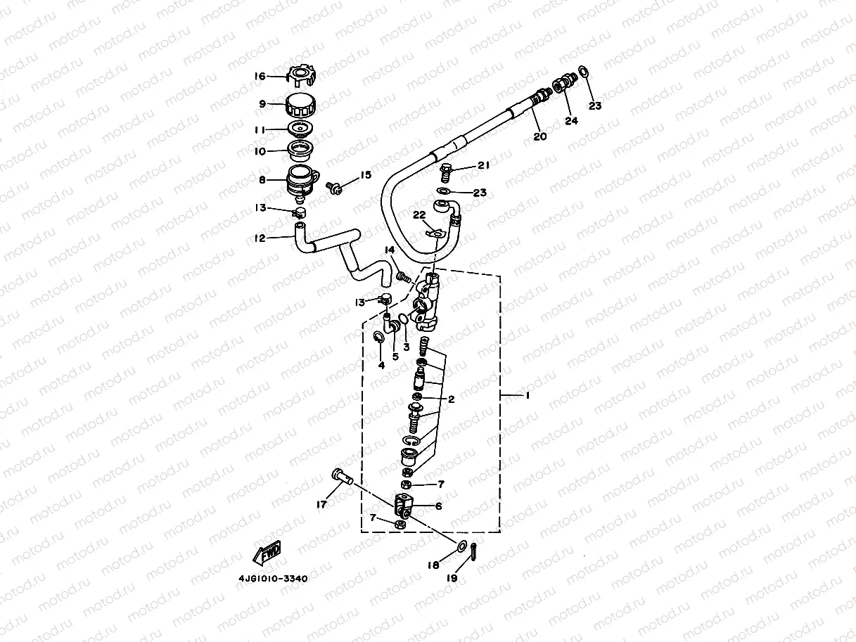Rear mastic cylinder