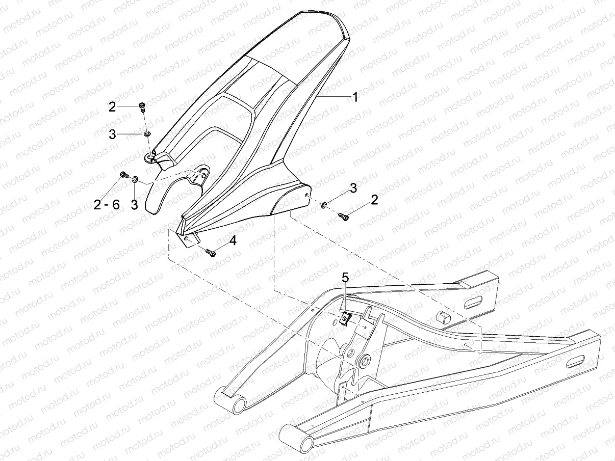 Rear mudguard