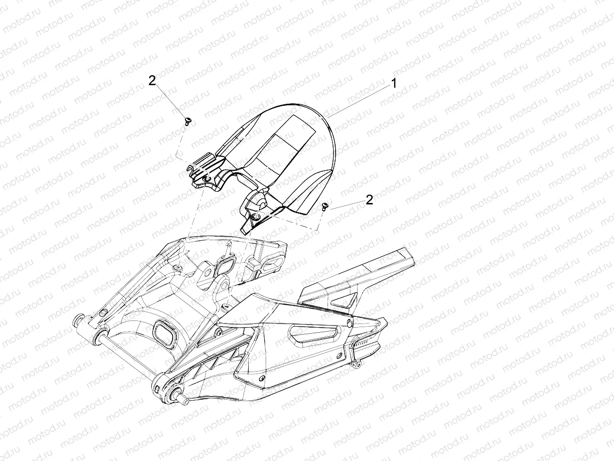 Rear mudguard