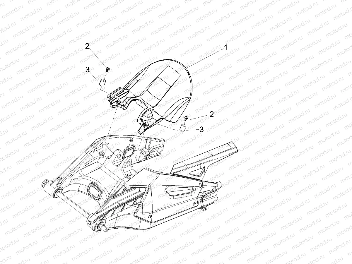 Rear mudguard