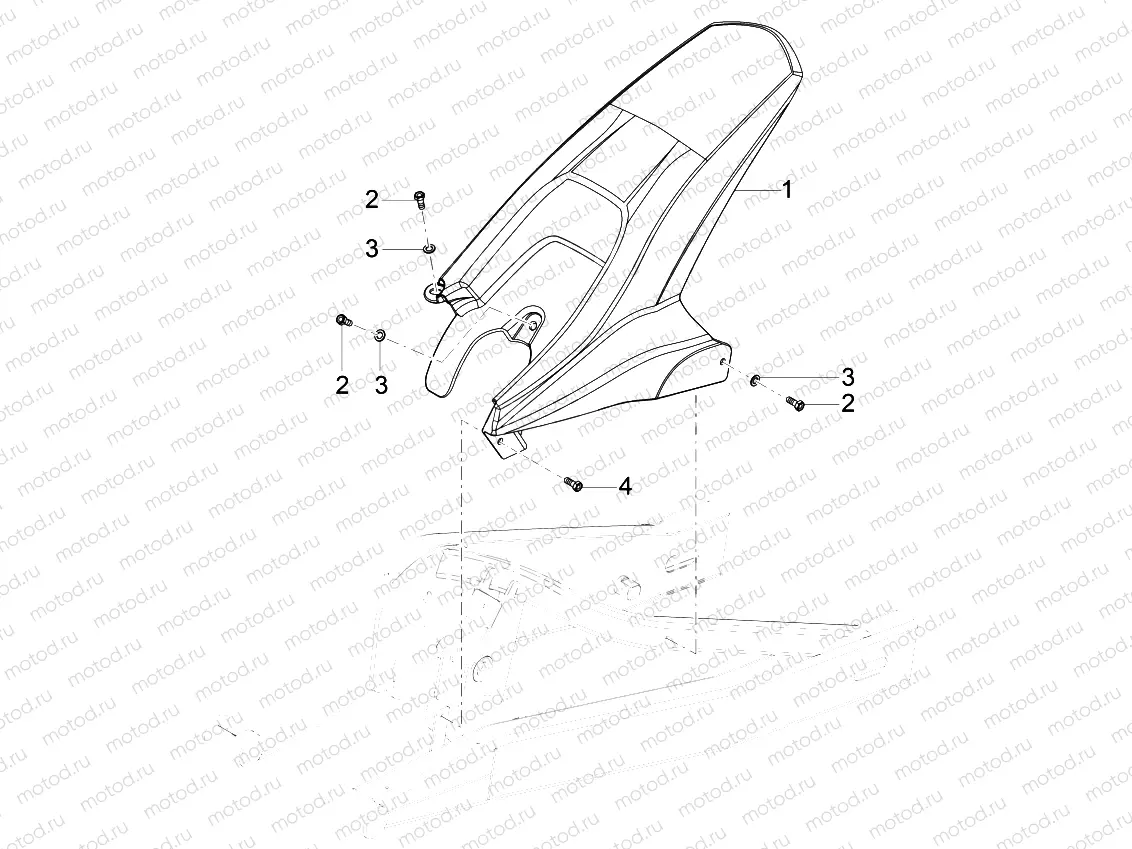 Rear mudguard