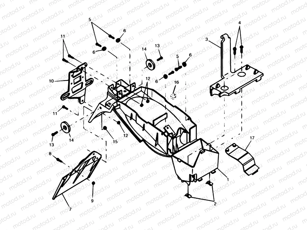Rear Mudguard & Battery Box