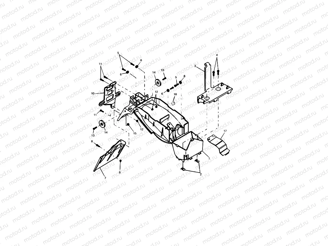 Rear Mudguard & Battery Box