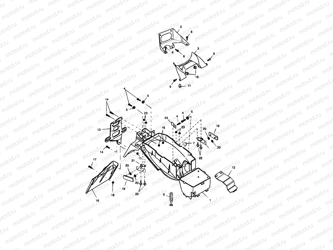 Rear Mudguard & Battery Box