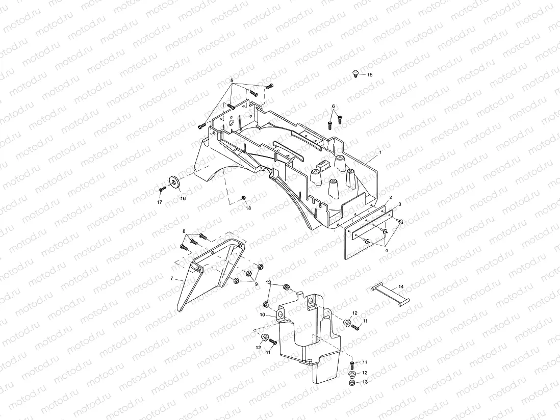 Rear Mudguard & Battery Box
