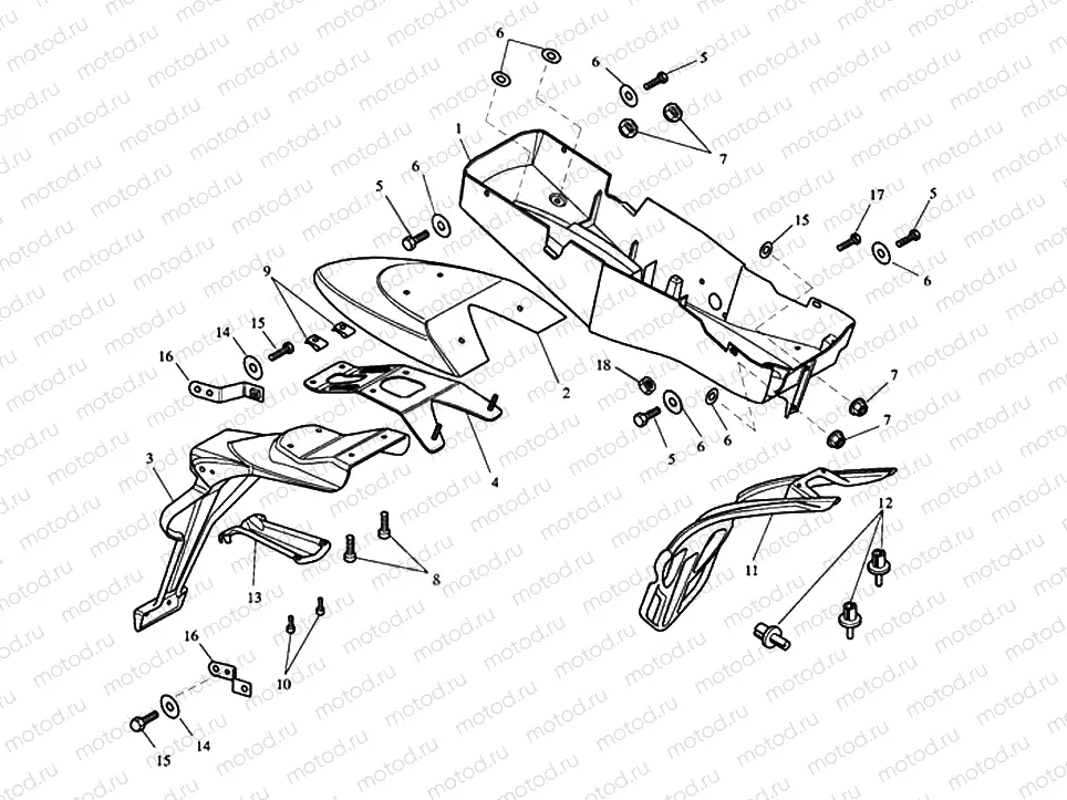 Rear Mudguard & Battery Box