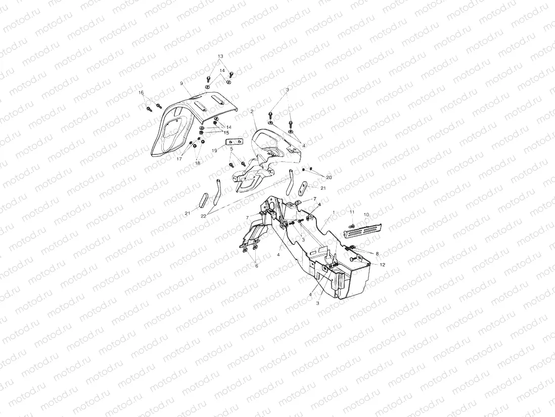 Rear Mudguard & Battery Box