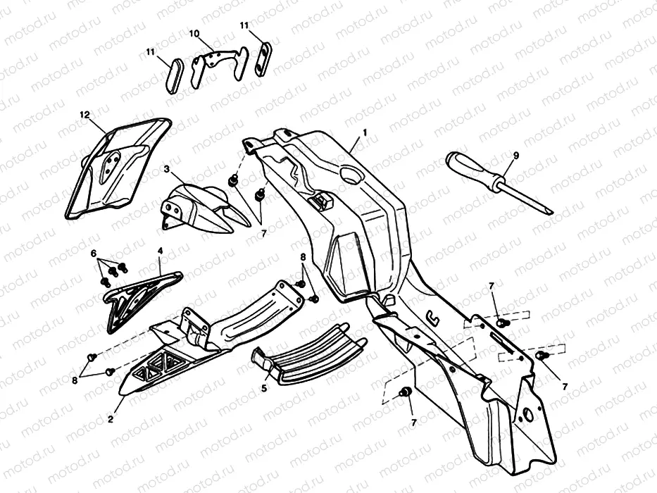 Rear Mudguard & Battery Box