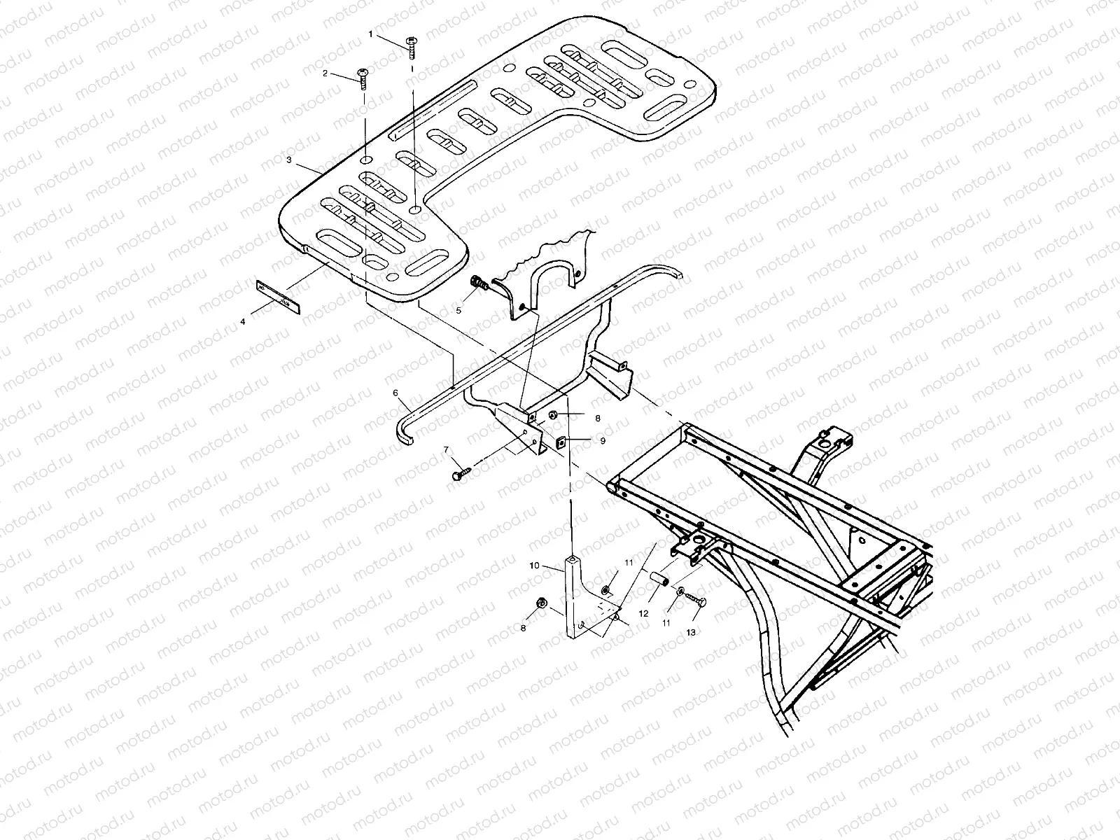 REAR RACK MOUNTING - A00CG38CA (4954875487A007) | REAR RACK MOUNTING - A00CG38CA (4954875487A007)