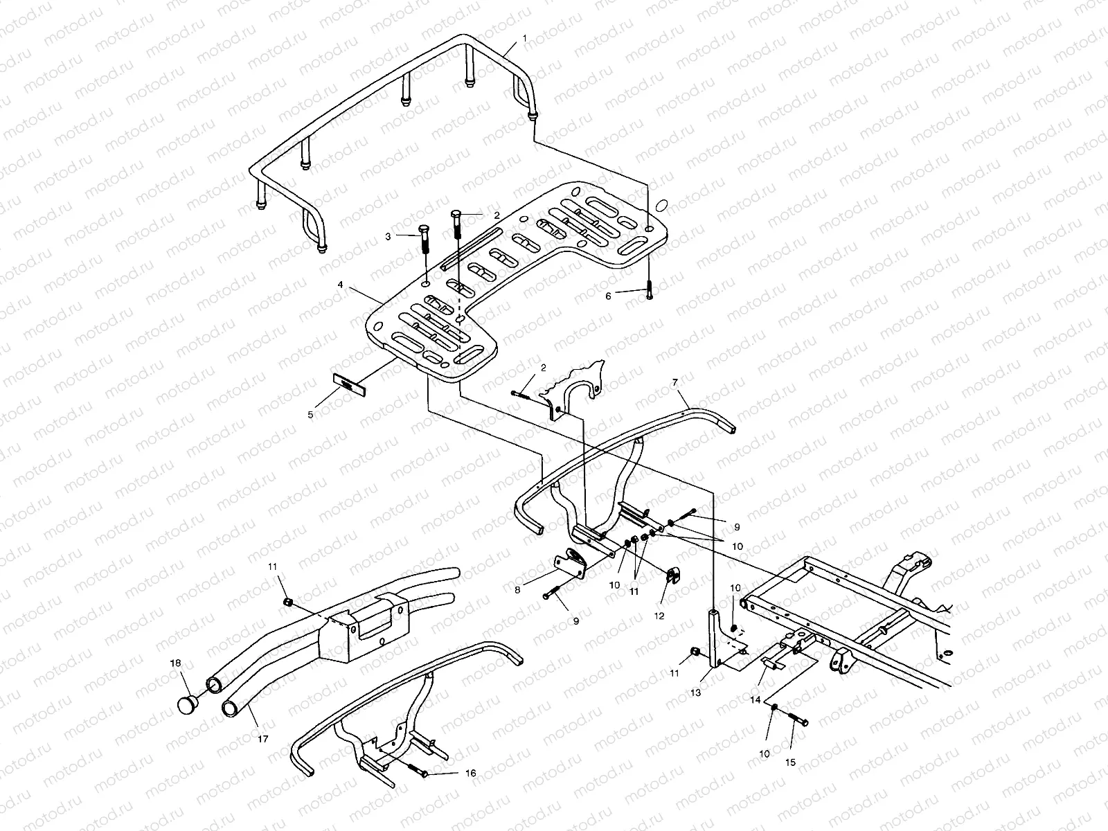 REAR RACK MOUNTING - A00CH50AA (4954805480A008) | REAR RACK MOUNTING - A00CH50AA (4954805480A008)