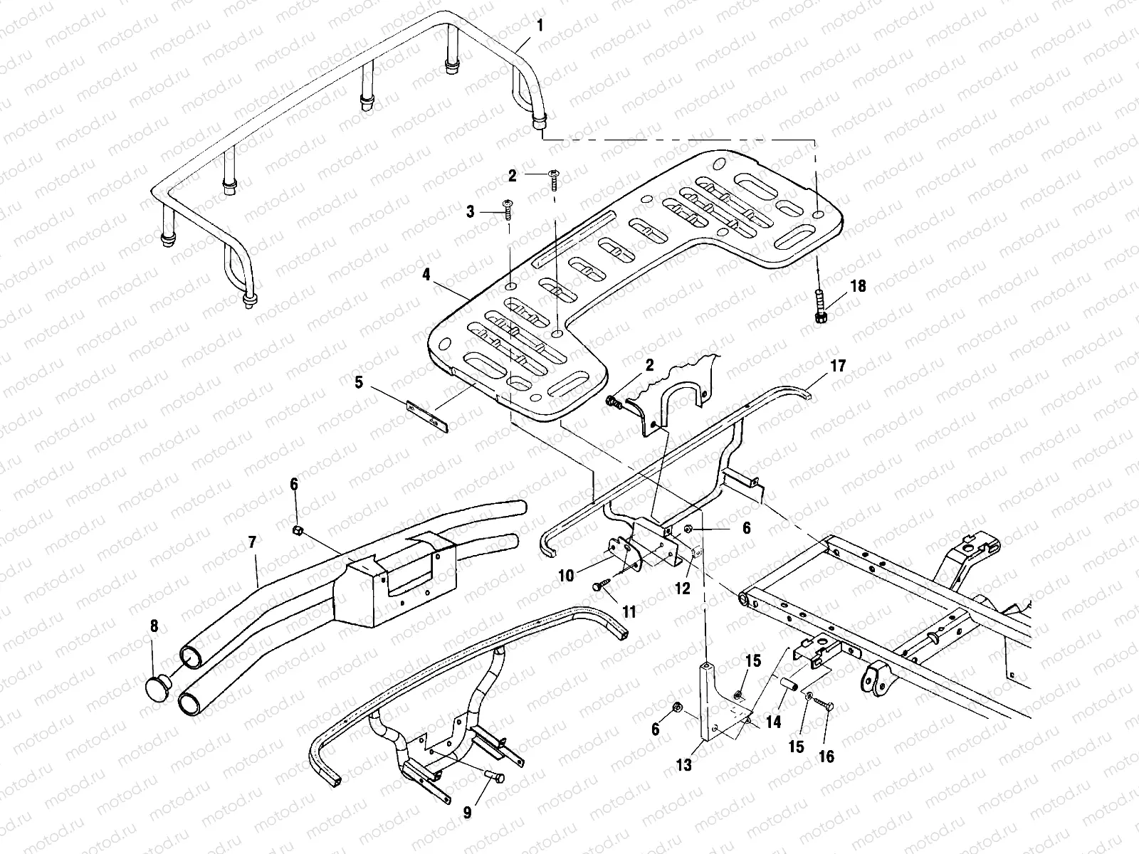 REAR RACK MOUNTING - A01CH50AA (4964466446A006) | REAR RACK MOUNTING - A01CH50AA (4964466446A006)