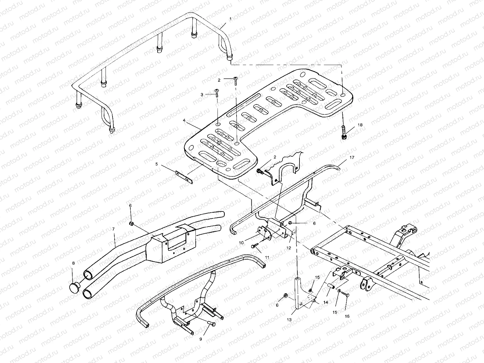 REAR RACK MOUNTING - A01CH50AD (4960026002A006) | REAR RACK MOUNTING - A01CH50AD (4960026002A006)