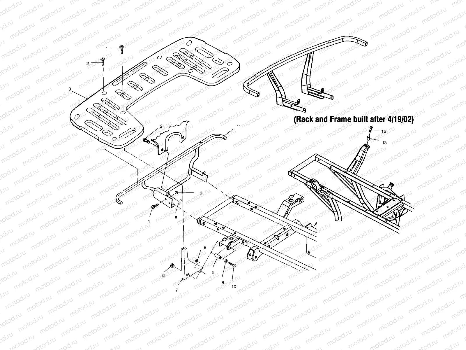 REAR RACK MOUNTING - A02CB50FC (4974857485A06) | REAR RACK MOUNTING - A02CB50FC (4974857485A06)