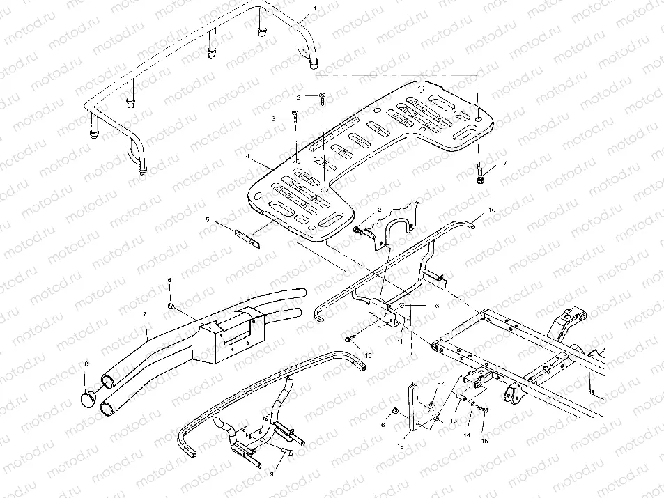 REAR RACK MOUNTING - A02CD50AA/AB/FB (4970197019A06) | REAR RACK MOUNTING - A02CD50AA/AB/FB (4970197019A06)
