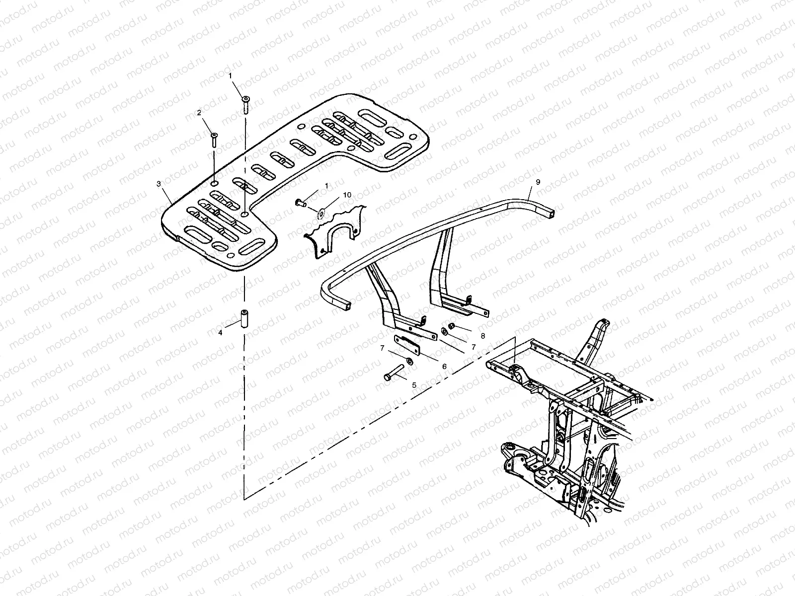 REAR RACK MOUNTING - A03CH42AA/AB/AC (4975377537A06) | REAR RACK MOUNTING - A03CH42AA/AB/AC (4975377537A06)