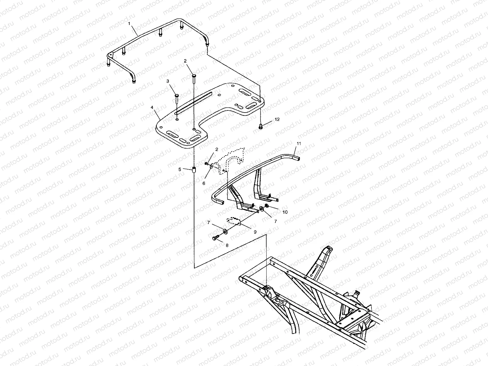 REAR RACK MOUNTING - A03CH50AA/AB/AC/AD/AE/AH/AJ (4975417541A06) | REAR RACK MOUNTING - A03CH50AA/AB/AC/AD/AE/AH/AJ (4975417541A06)