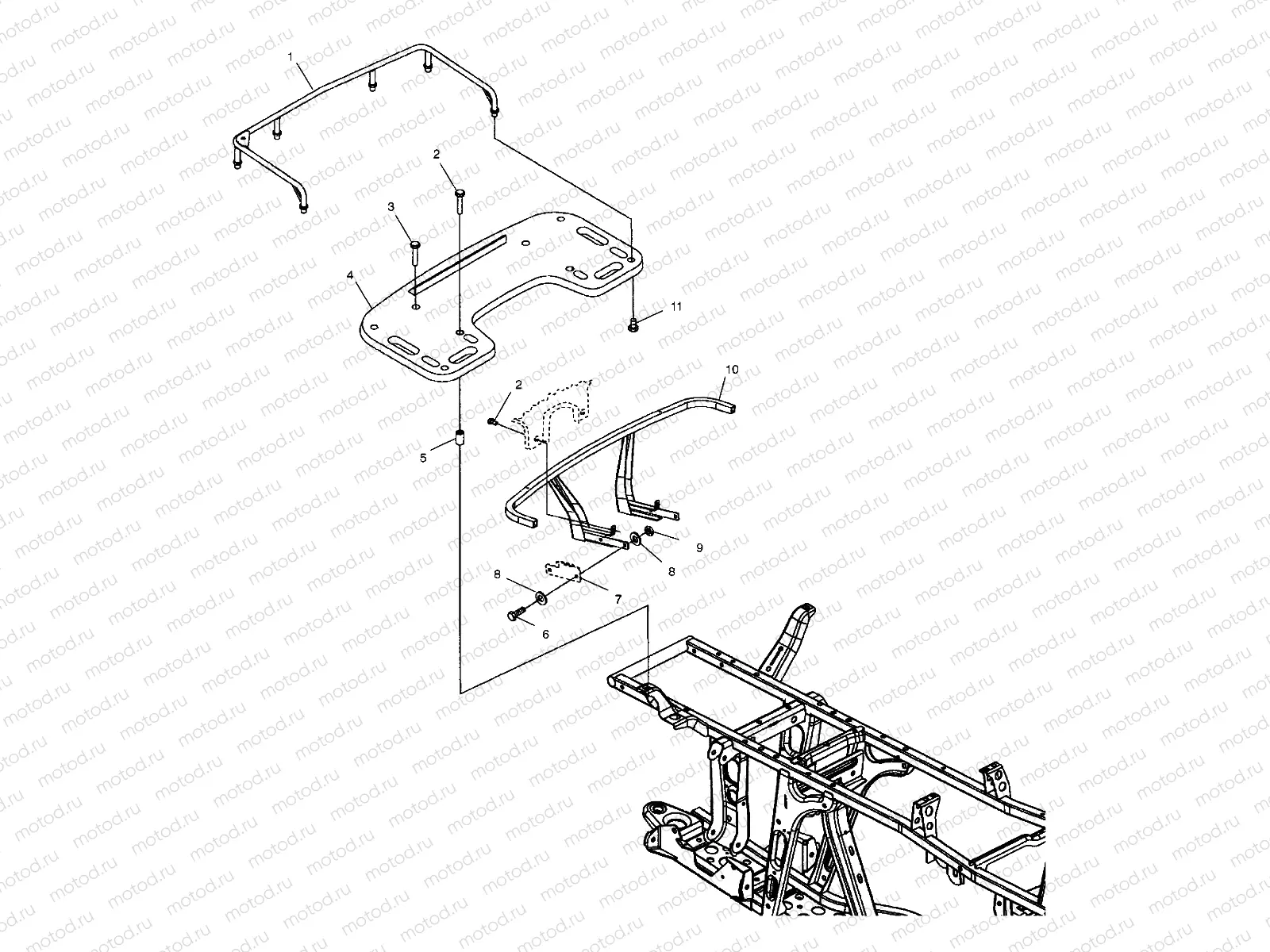 REAR RACK MOUNTING - A03CH68AA/AC/AF/AH/AL (4975557555A06) | REAR RACK MOUNTING - A03CH68AA/AC/AF/AH/AL (4975557555A06)