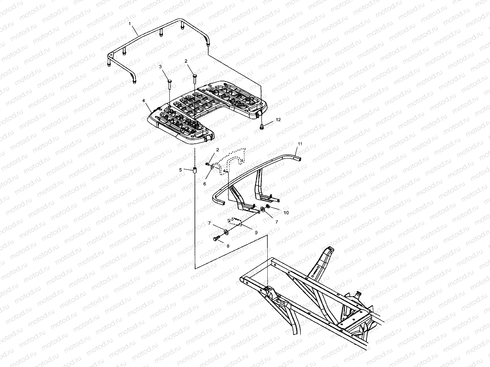 REAR RACK MOUNTING - A04CH50AA/AC/AE/AG (4986088608A06) | REAR RACK MOUNTING - A04CH50AA/AC/AE/AG (4986088608A06)