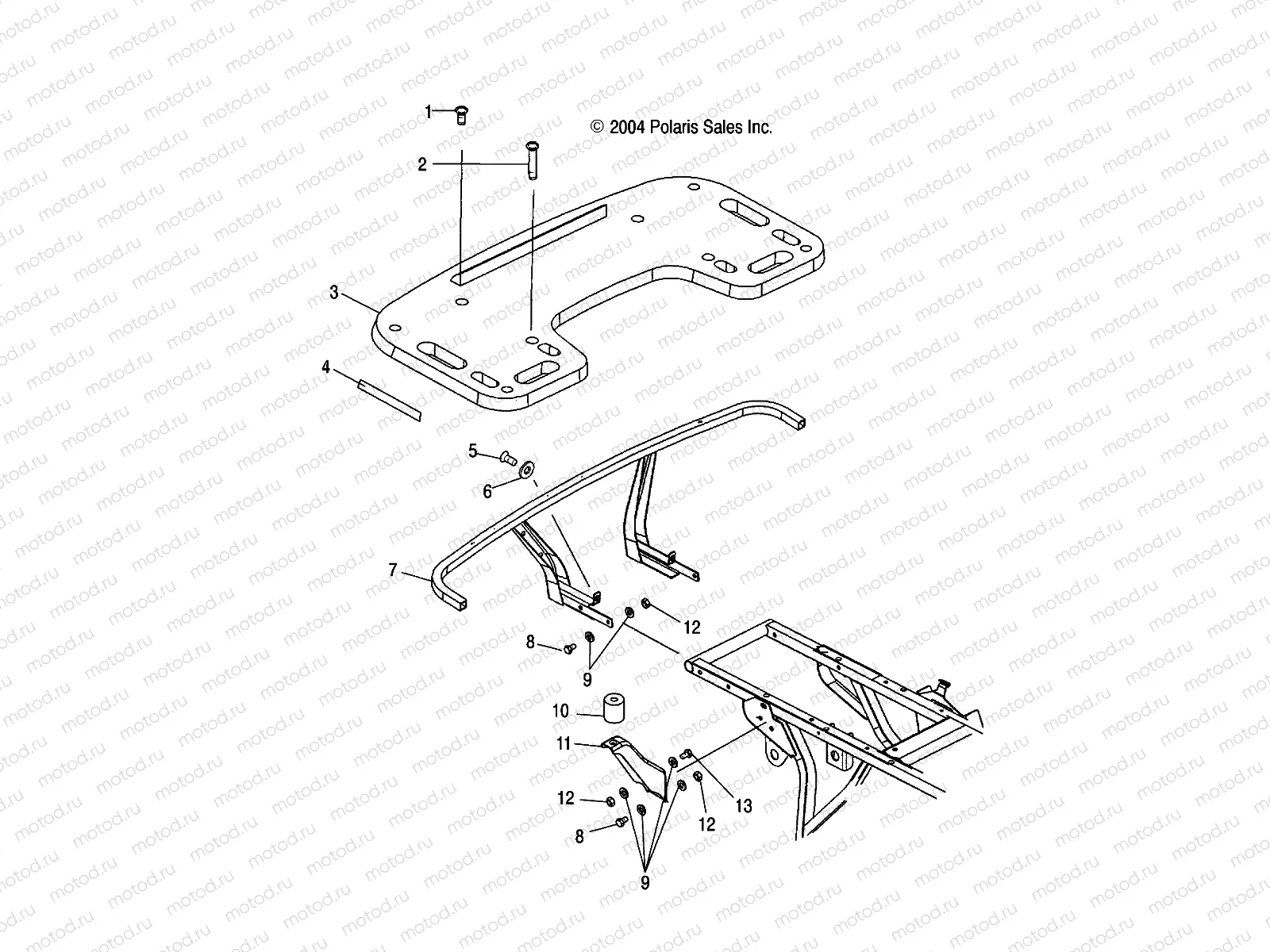 REAR RACK MOUNTING - A05CD32AA/AB/AC (4994909490A06) | REAR RACK MOUNTING - A05CD32AA/AB/AC (4994909490A06)