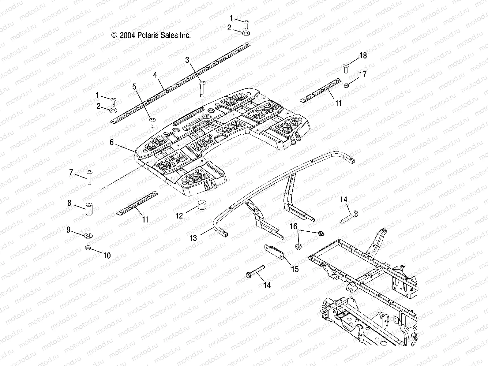 REAR RACK MOUNTING - A05MH42AB/AG/AH (4994139413A06) | REAR RACK MOUNTING - A05MH42AB/AG/AH (4994139413A06)