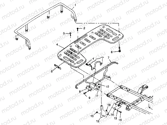 REAR RACK MOUNTING - A99CH33CB (4945964596a008) | REAR RACK MOUNTING - A99CH33CB (4945964596a008)