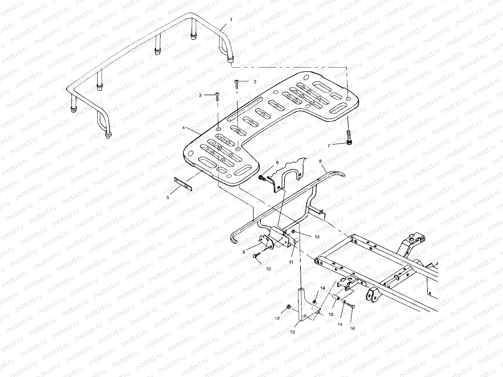 REAR RACK MOUNTING - A99CH45IA (4949154915A008) | REAR RACK MOUNTING - A99CH45IA (4949154915A008)