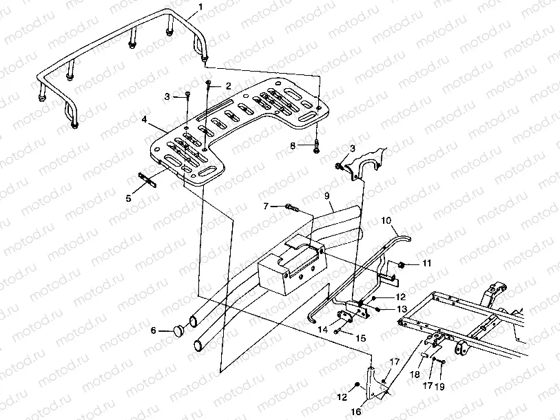 REAR RACK MOUNTING - A99CH50AC (4952455245a008) | REAR RACK MOUNTING - A99CH50AC (4952455245a008)