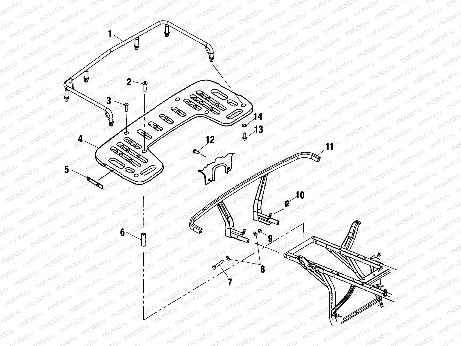 REAR RACK MOUNTING - C02CD50AC (4972407240A06) | REAR RACK MOUNTING - C02CD50AC (4972407240A06)