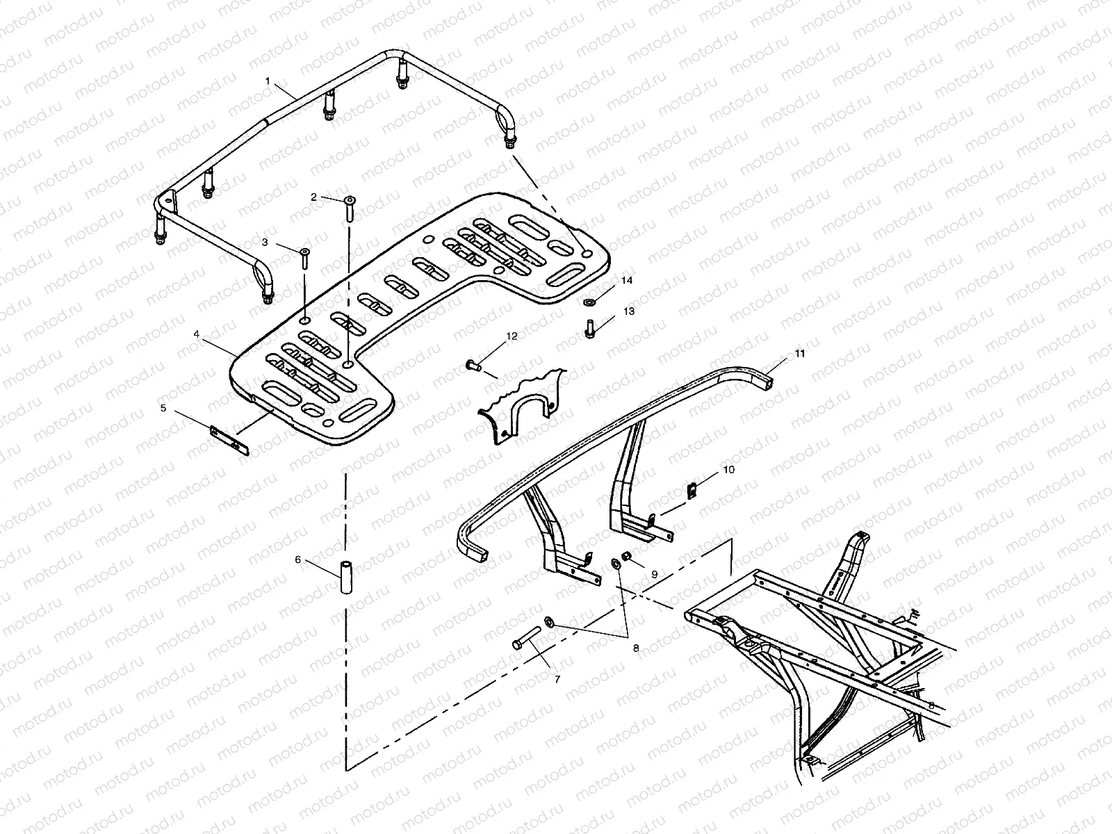 REAR RACK MOUNTING - C10CD50AA (4977417741A06) | REAR RACK MOUNTING - C10CD50AA (4977417741A06)