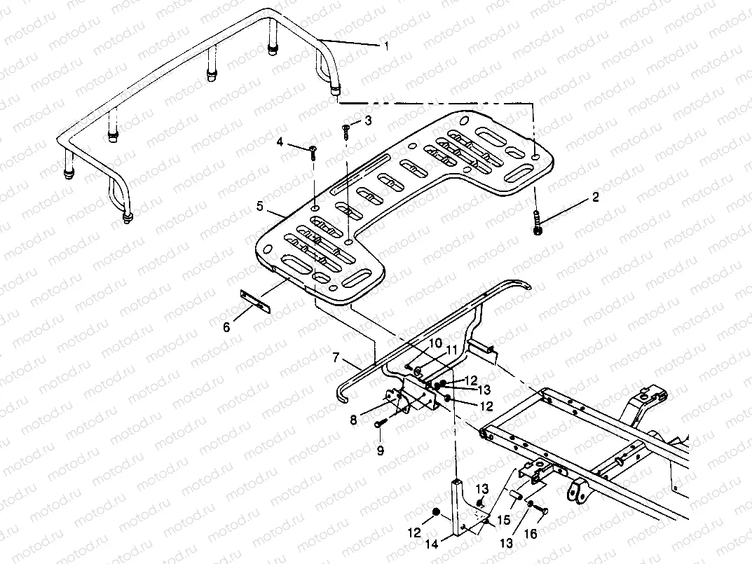 REAR RACK MOUNTING SPORTSMAN 500 W969244 (4936093609A008) | REAR RACK MOUNTING SPORTSMAN 500 W969244 (4936093609A008)