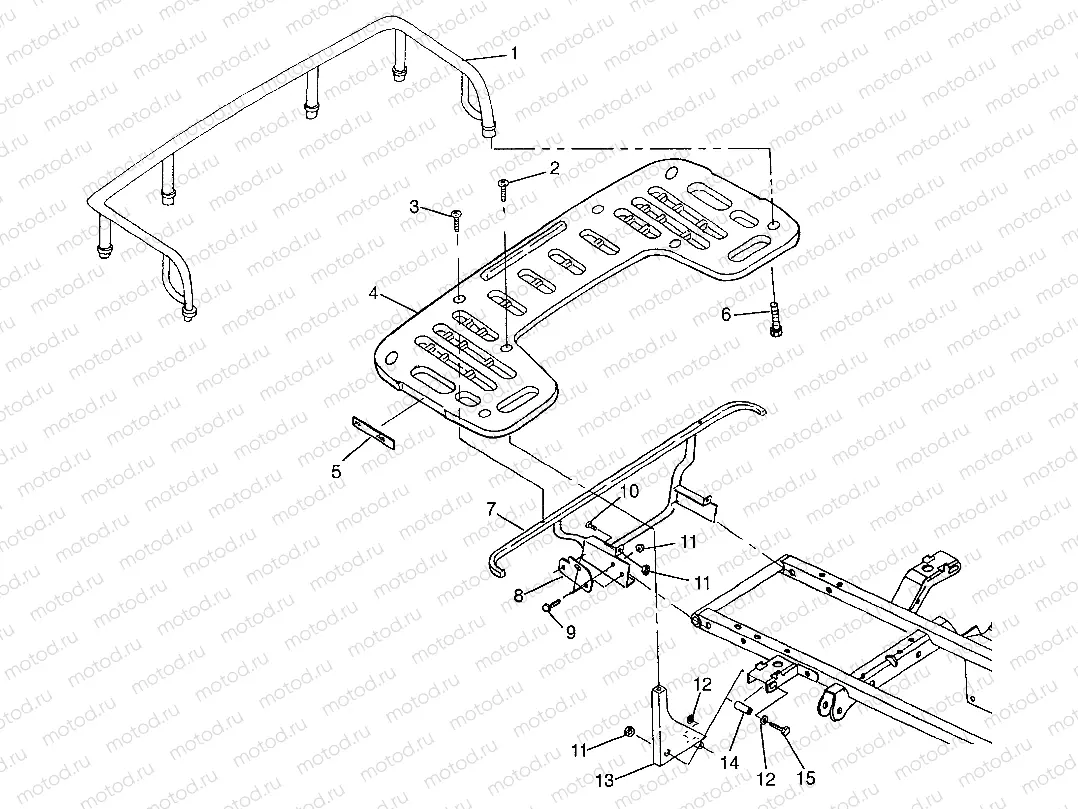 REAR RACK MOUNTING  SPORTSMAN 500 W97CH50A (4939993999A008) | REAR RACK MOUNTING  SPORTSMAN 500 W97CH50A (4939993999A008)