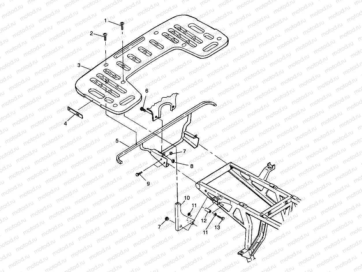 REAR RACK MOUNTING - W98CA28C (4945364536a006) | REAR RACK MOUNTING - W98CA28C (4945364536a006)