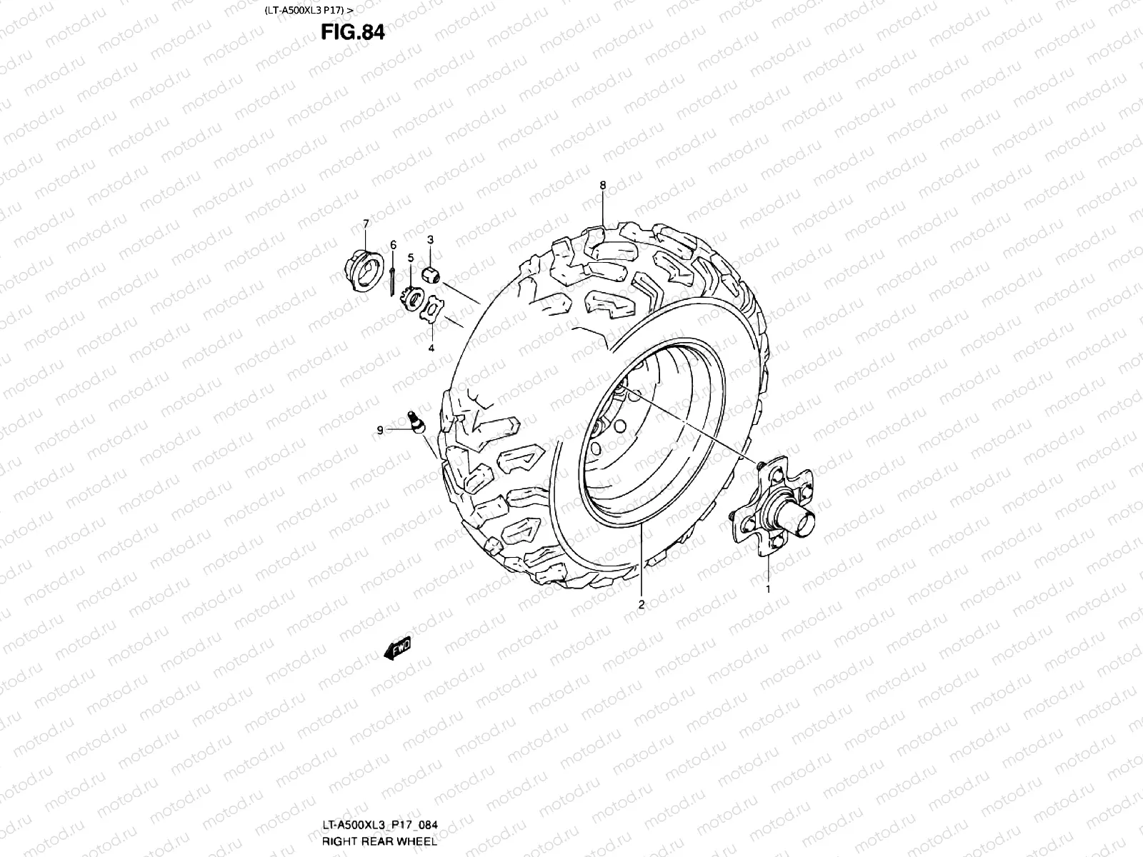 REAR RIGHT WHEEL (LT-A500XL3 P17)