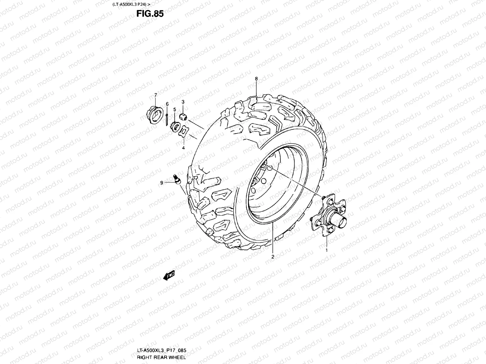 REAR RIGHT WHEEL (LT-A500XL3 P24)