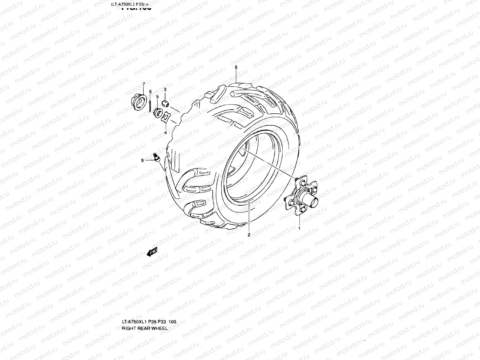 REAR RIGHT WHEEL (LT-A750XL1 P33)