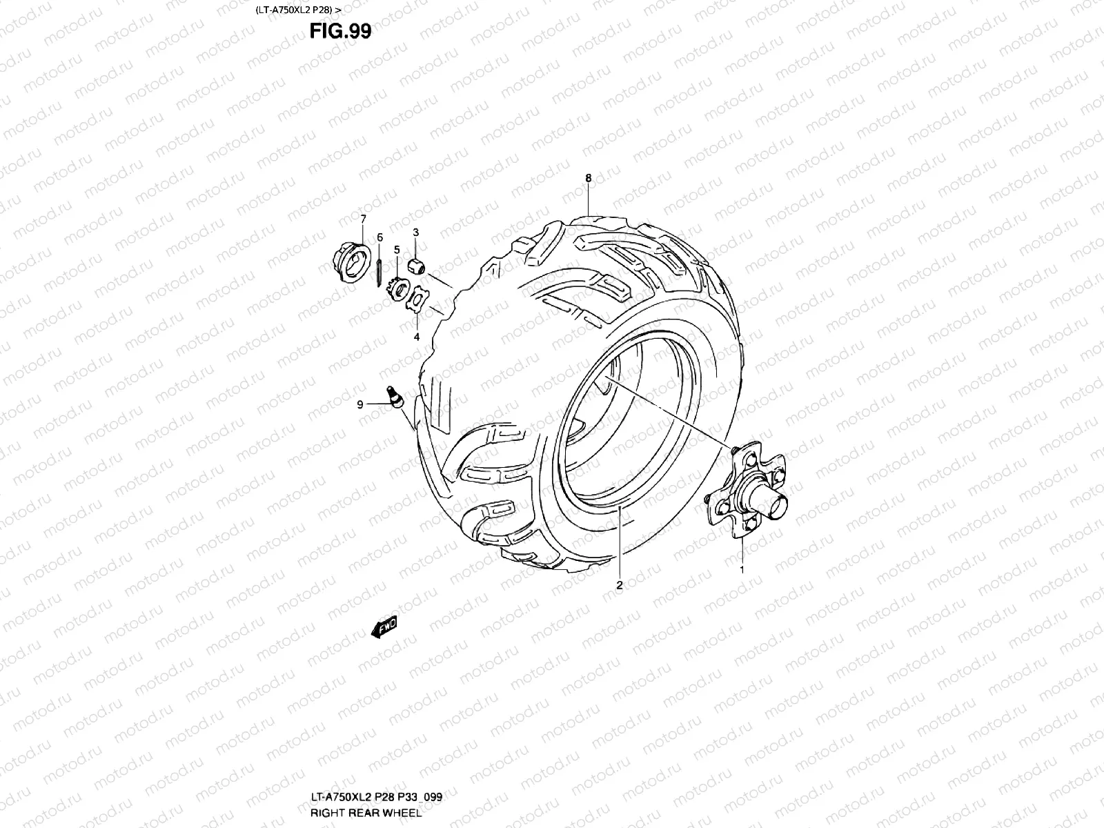 REAR RIGHT WHEEL (LT-A750XL2 P28)