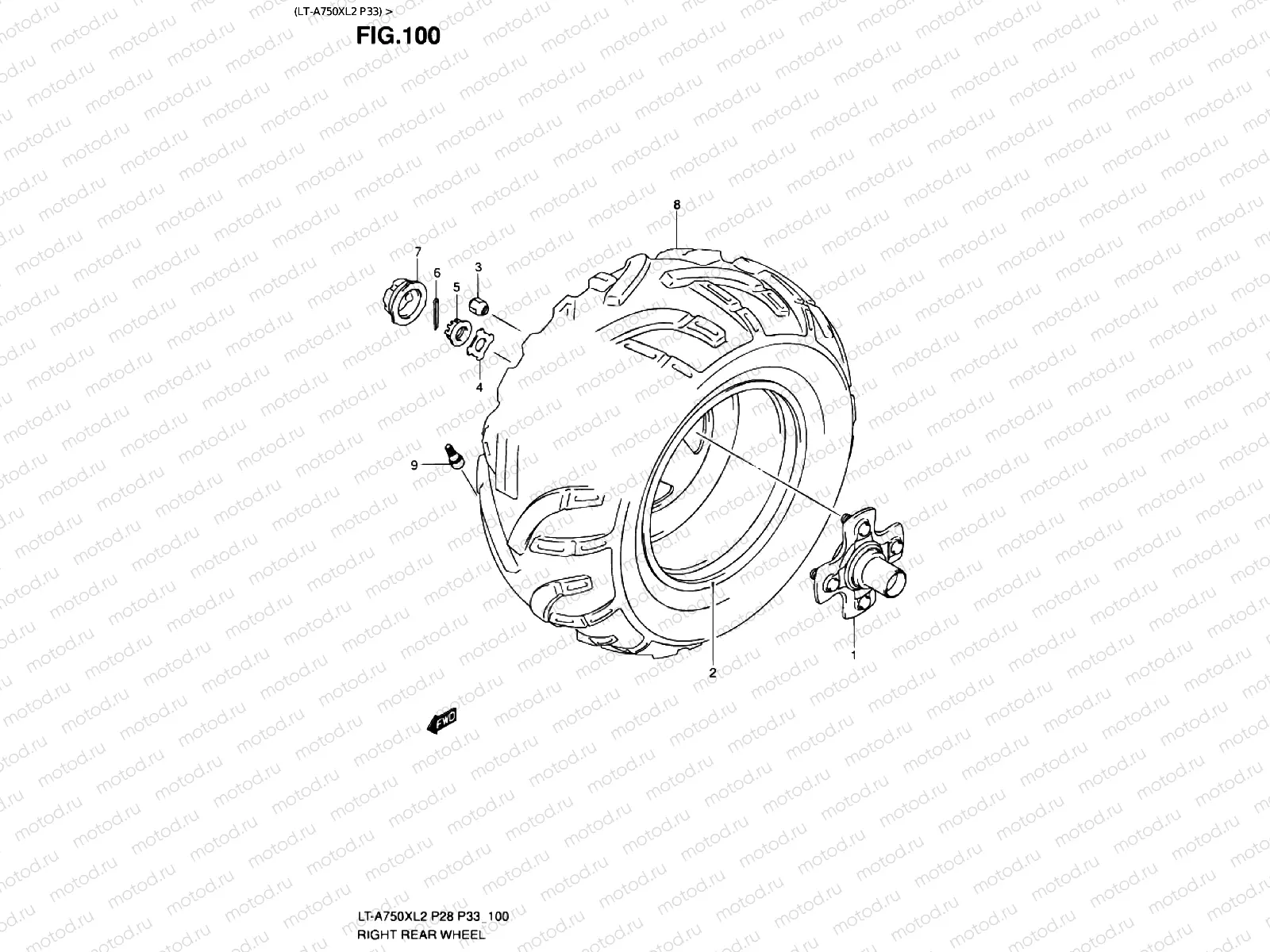 REAR RIGHT WHEEL (LT-A750XL2 P33)