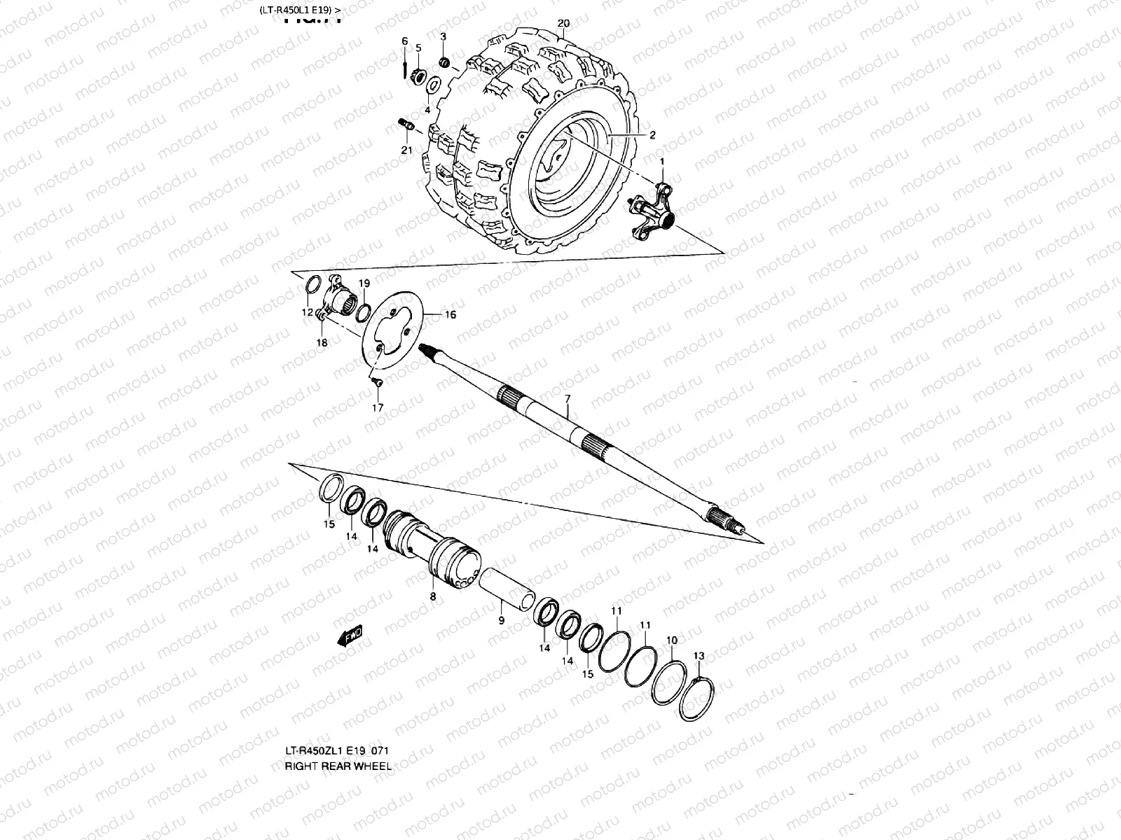 REAR RIGHT WHEEL (LT-R450L1 E19)