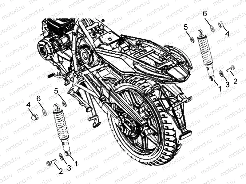 Rear shock absorber