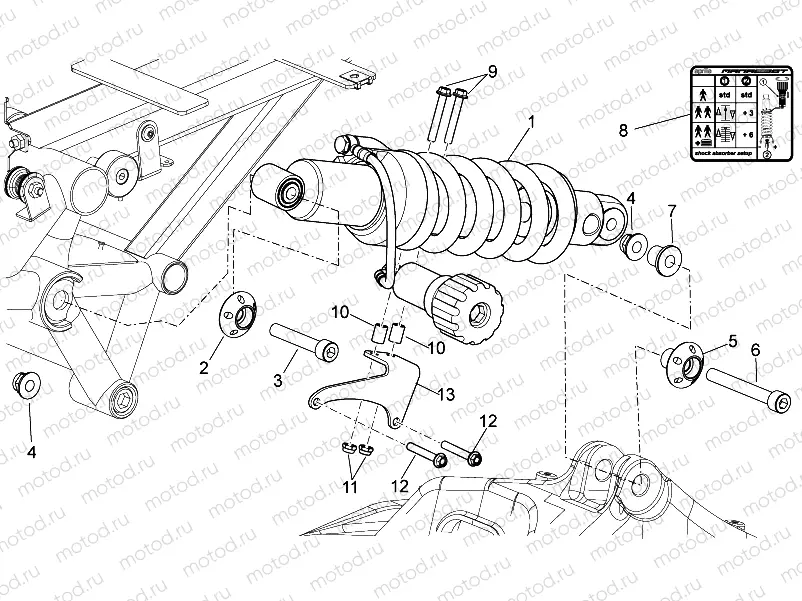 Rear shock absorber