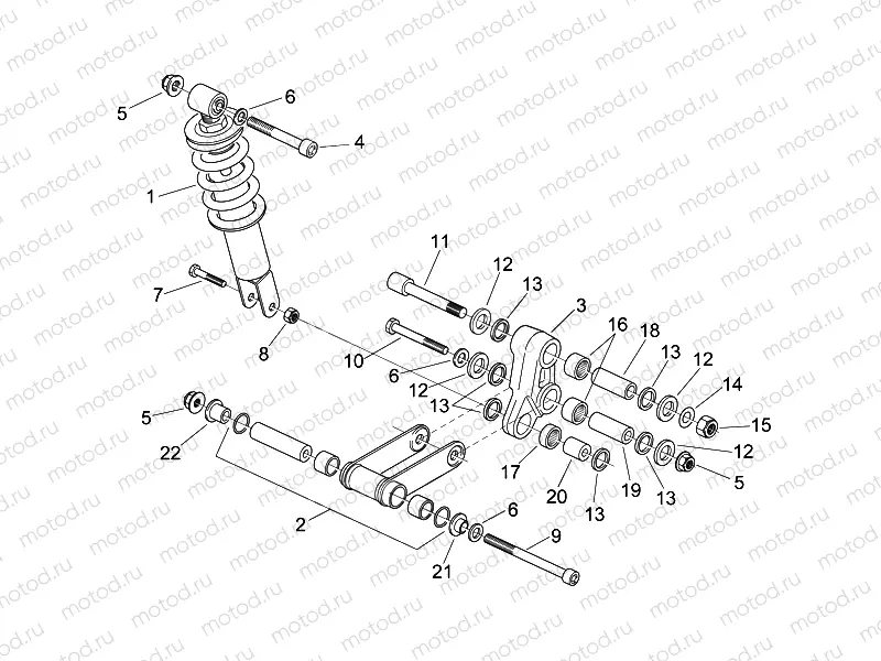 Rear shock absorber