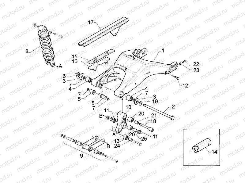Rear shock absorber