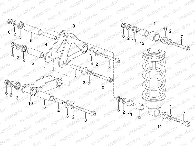 Rear shock absorber