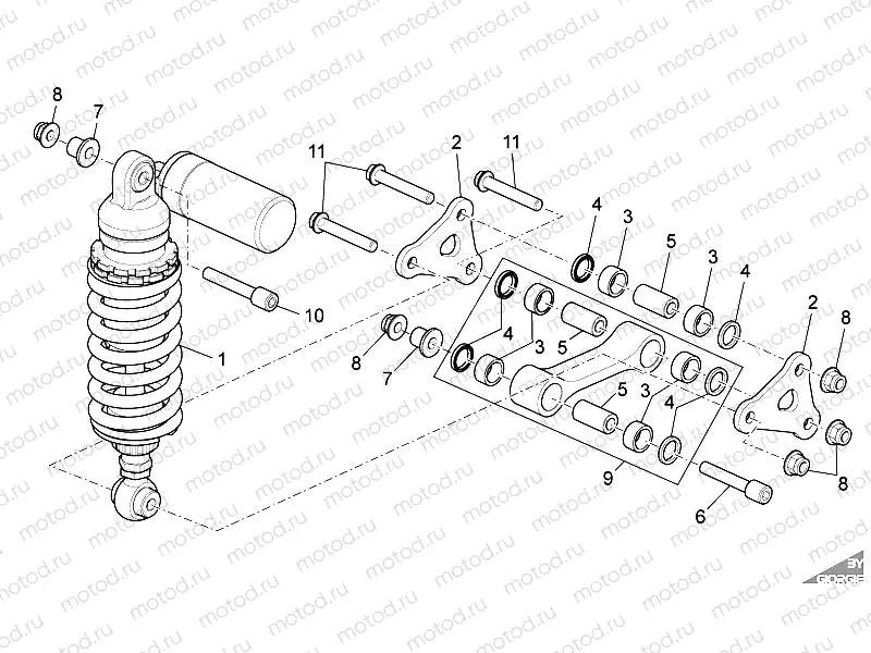 Rear shock absorber