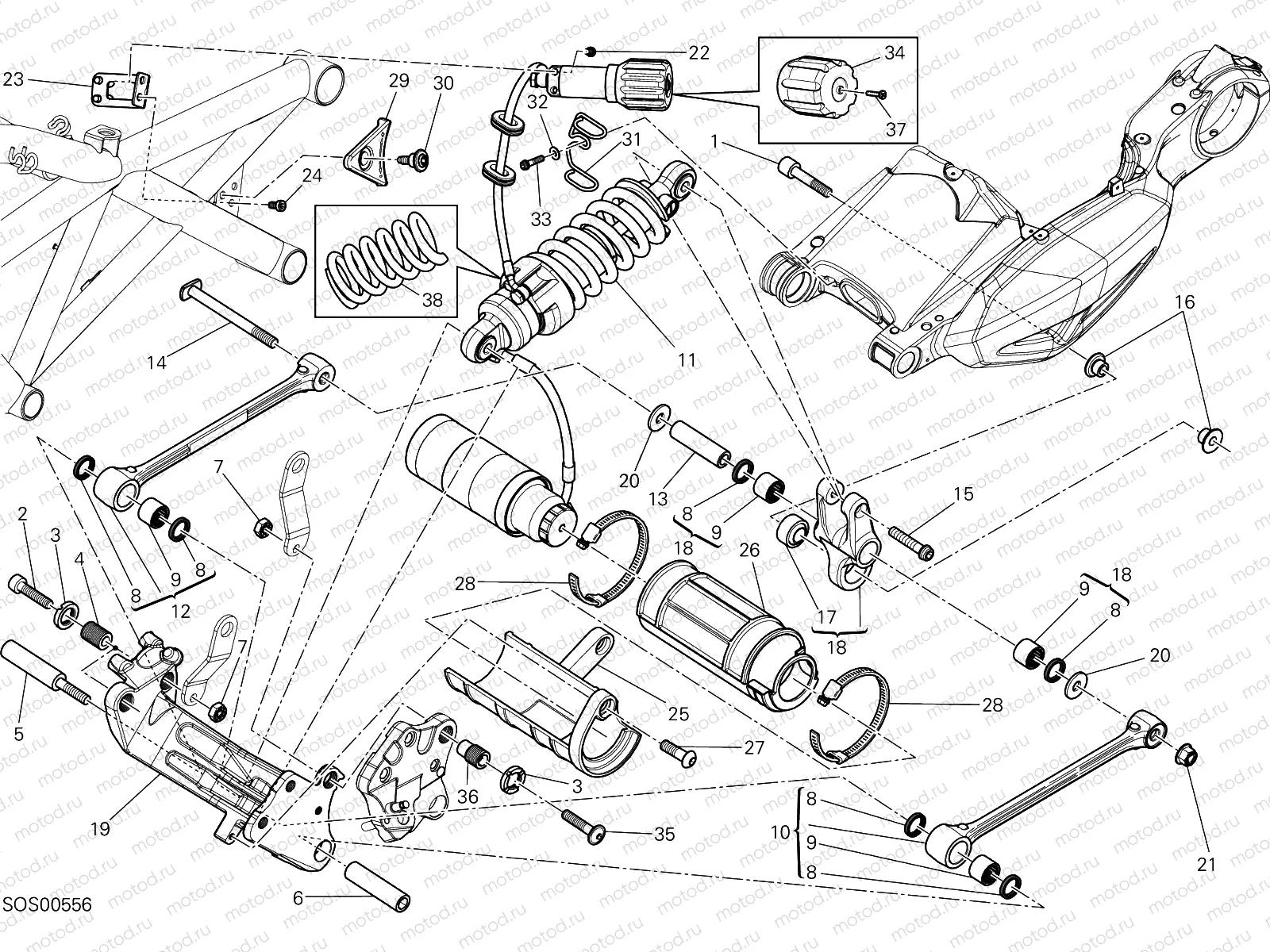 REAR SHOCK ABSORBER [MOD:DVLC]