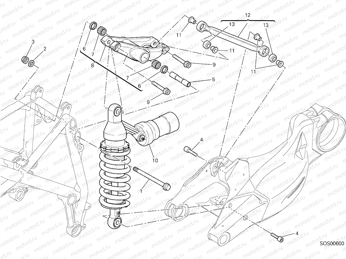 REAR SHOCK ABSORBER [MOD:F848]