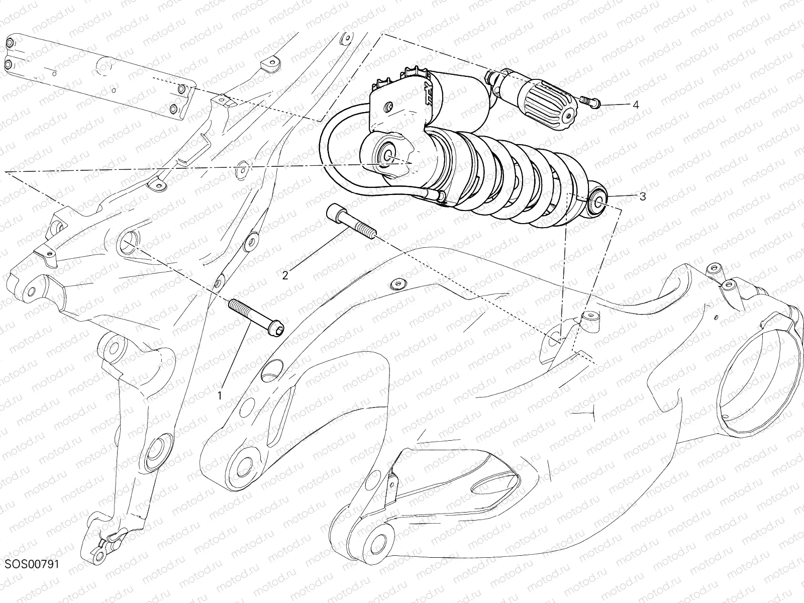 REAR SHOCK ABSORBER [MOD:MS1200PP]