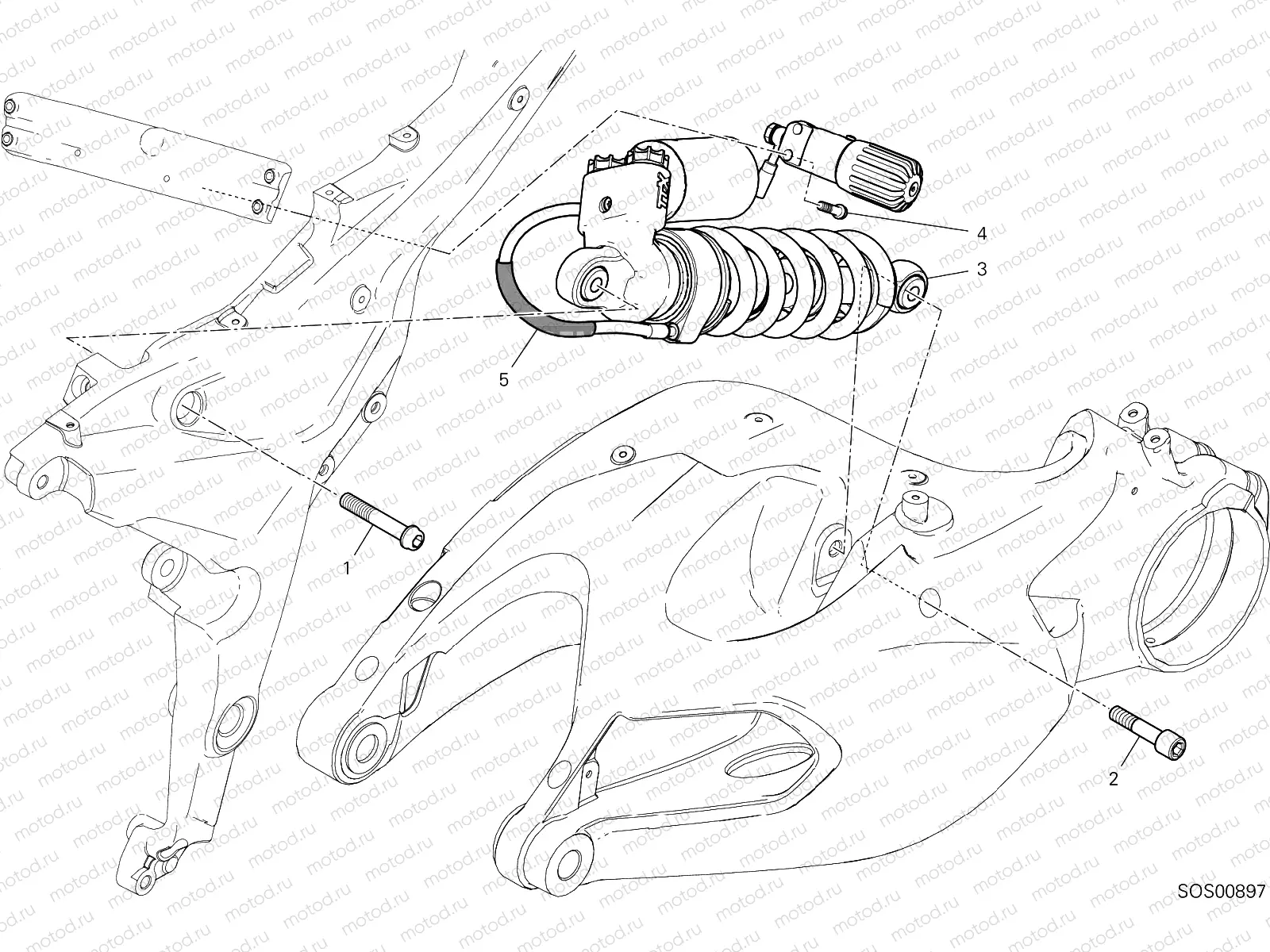 REAR SHOCK ABSORBER [MOD:MS1260PP]