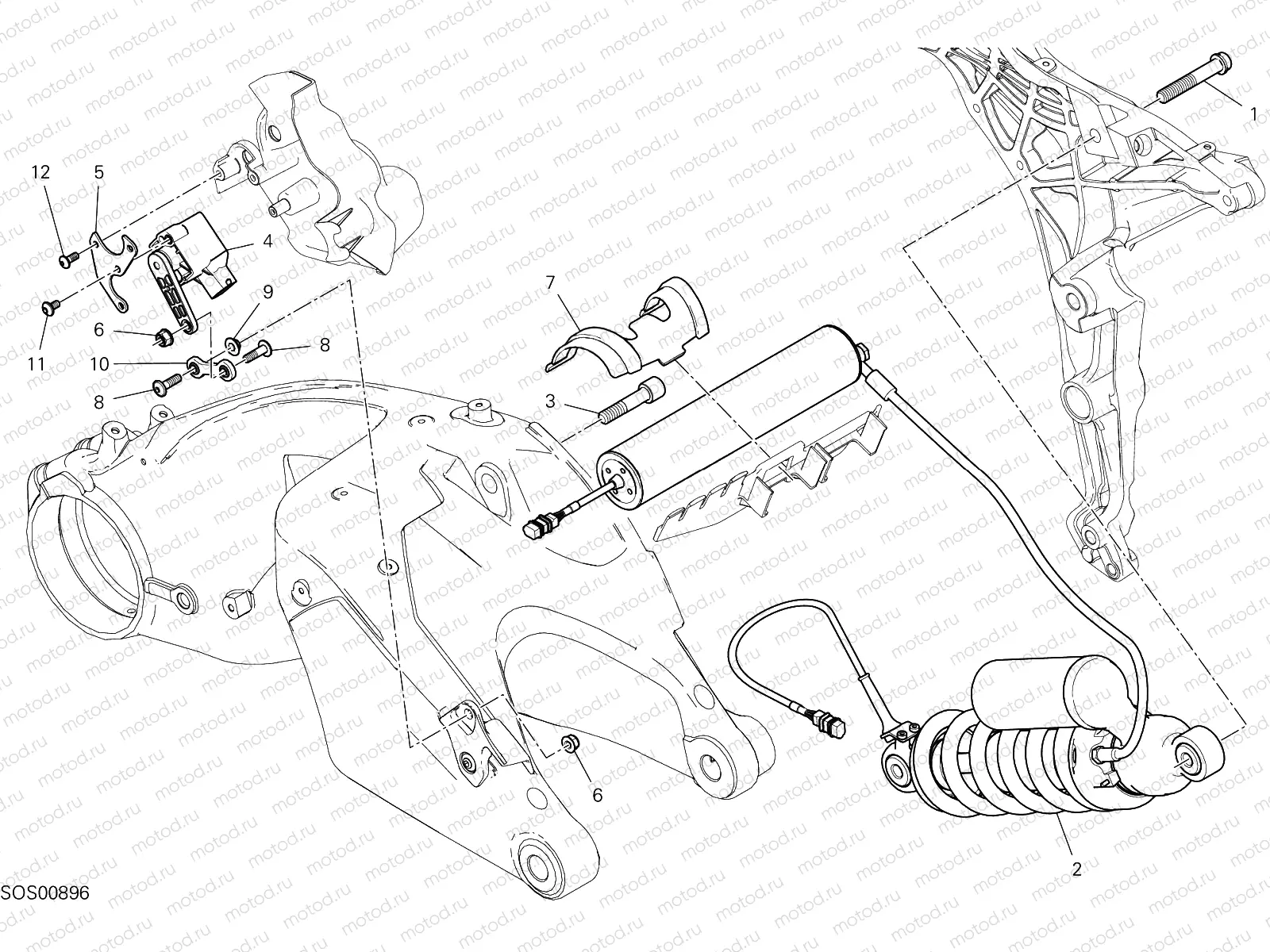 REAR SHOCK ABSORBER [MOD:MS1260S]